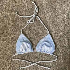 Revolve Frankie’s Bikinis Knot Top in Velvet Cloud MED